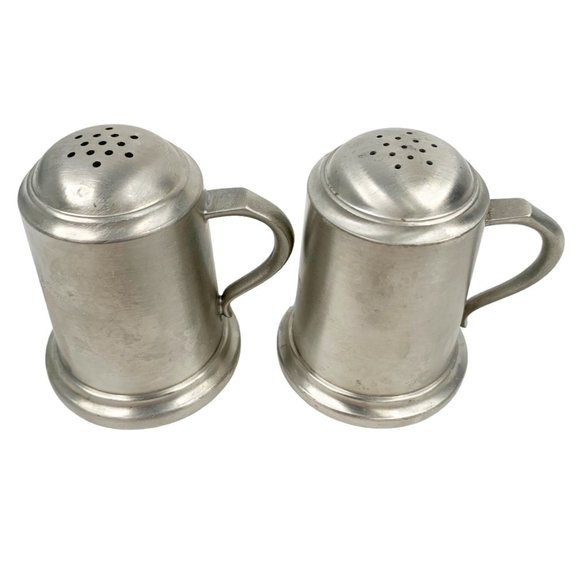 Vintage Web Pewter Salt and Pepper Shaker Set 1121 Tankard Farmhouse Country - Picture 5 of 12